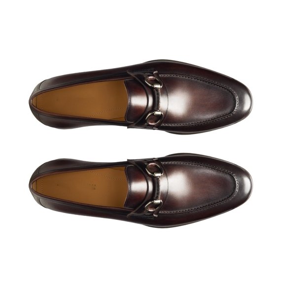 Bashwood Handmade Chocolate Brown Leather Buckle Loafers